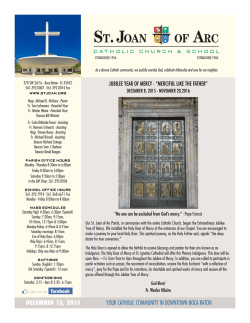 december 13, 2015 - Saint Joan of Arc Catholic Church
