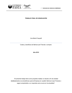 TRABAJO FINAL DE GRADUACIÓN Ana María Fraquelli Costos y