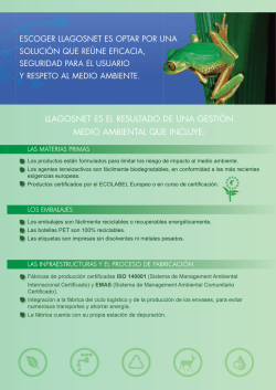llagosnet es el resultado de una gestión medio ambiental que incluye