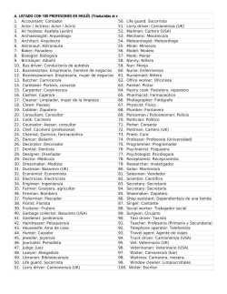 A. LISTADO CON 100 PROFESIONES EN INGLÉS