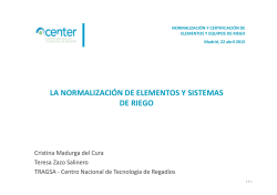 LA NORMALIZACIÓN DE ELEMENTOS Y SISTEMAS DE