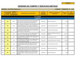 ORDENES DE COMPRA Y SERVICIOS EMITIDAS