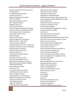 partner agencies - Borderlands Food Bank