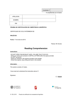Reading Comprehension - curso intensivo first certificate en Madrid