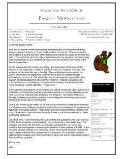 November 2015 Newsletter