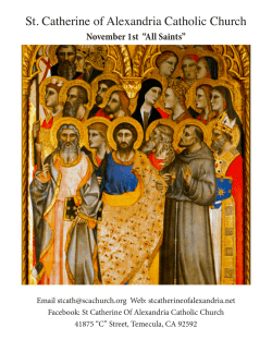 November 1st 2015 - St. Catherine of Alexandria Temecula