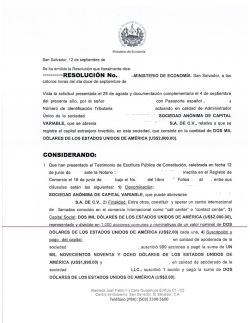 ""—""w"RESOLUCIÓN No. --MINISTERIO oe ECONOMÍA: San