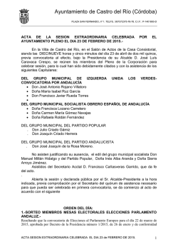 Sesión Extrardinaria (23/02/2015)