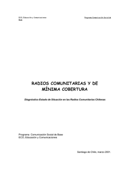 Radios comunitarias y de mínima cobertura
