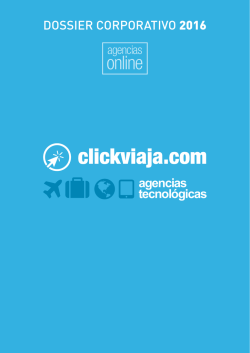 Dossier clickviaja online - buscador de ofertas turísticas