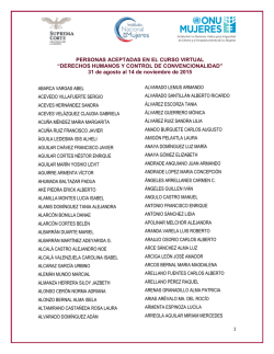 PERSONAS ACEPTADAS EN EL CURSO VIRTUAL &ldquo;DERECHOS