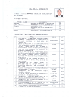 Apellidos y Nombres: FRANCO GONZALES ELMAR JAVIER