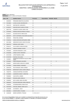 P&aacute;gina 1 de 8 21 julio 2015 RELACI&Oacute;N POR