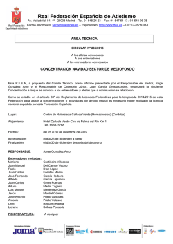 Circular 235/2015 RFEA - Federación de Atletismo de Castilla La