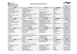 Libros de texto curso 2015/2016