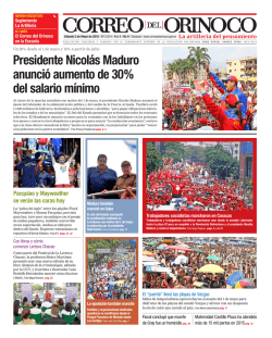 Presidente Nicol&aacute;s Maduro anunci&oacute; aumento de 30% del salario