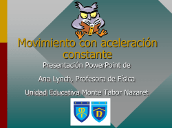 Movimiento con aceleracion constante