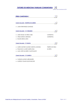 Tutores - Unidad Docente Multiprofesional de Atenci&oacute;n Familiar y