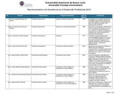 Universidad Autónoma de Nuevo León Honorable Consejo