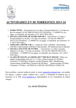 actividades en 88 torreones 2015-16