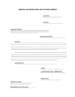 gráfica de estructura de un oficio simple asunto fecha