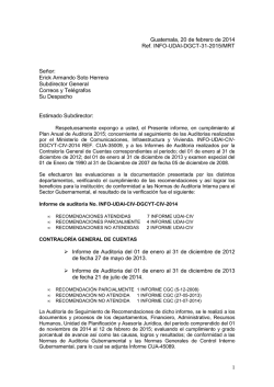 oficio lic. seguimiento - Dirección General de Correos y Telégrafos