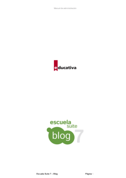Escuela Suite 7 – Blog Página 1 - Manuales de productos educativa