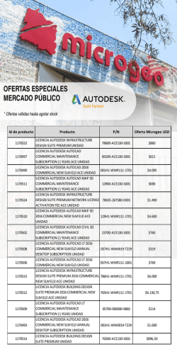 Ofertas Autodesk Mercado Publico