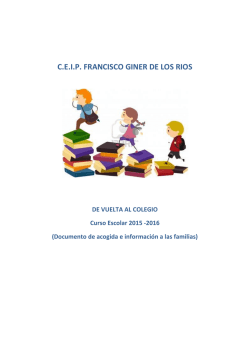 libro saludo inicio curso 2015 - 2016.