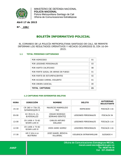 BOLETÍN INFORMATIVO POLICIAL Reporte 16-04