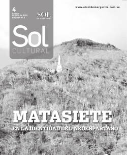 CULTURAL - El Sol de Margarita