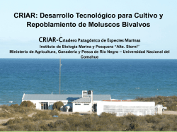 Desarrollo tecnológico para el cultivo y repoblamiento de moluscos