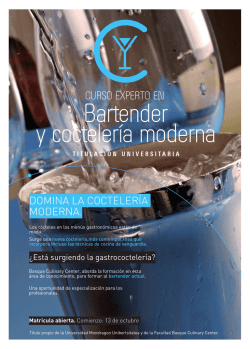 Bartender y coctelería moderna