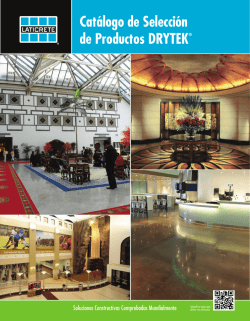 Catálogo de Selección de Productos DRYTEK®