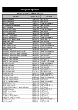 Prórrogas de regularidad