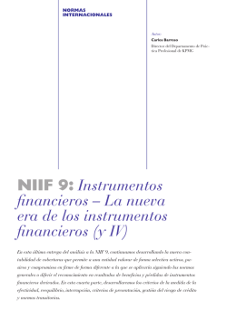 NIIF 9: Instrumentos financieros – La nueva era de los