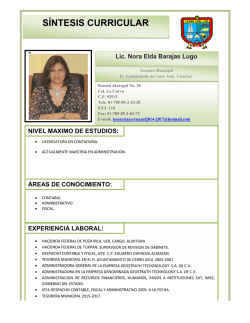 Lic. Nora Elda Barajas Lugo. - Cerro Azul 2014-2017