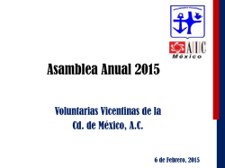 Asamblea Anual 2015 - Voluntarias Vicentinas México