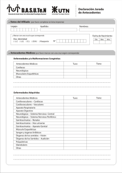 Declaración Jurada Antecedentes - DASUTeN