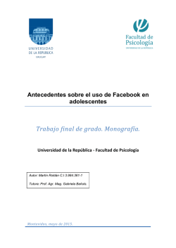 Antecedentes sobre el uso de Facebook en adolescentes