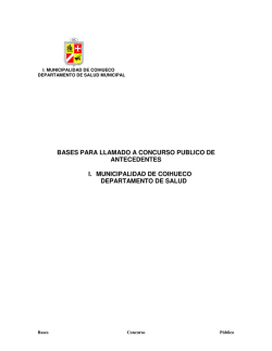 Concurso Público Decreto Alcaldicio N° 2740 año 2015