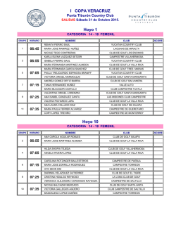I COPA VERACRUZ Hoyo 1 Hoyo 10