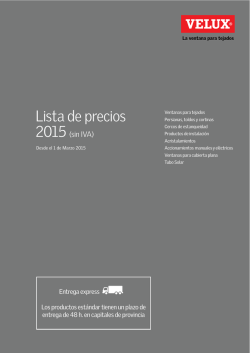 Tarifa de precios VELUX