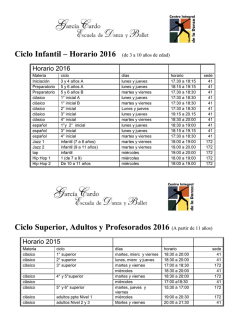 Entra aquí para ver los horarios