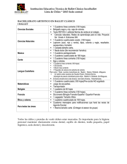 Instituci&oacute;n Educativa T&eacute;cnica de Ballet Cl&aacute;sico Incolballet