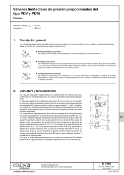 Válvulas limitadoras de presión proporcionales