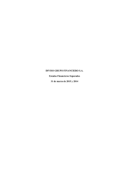 DIVISO GRUPO FINANCIERO S.A. Estados Financieros Separados