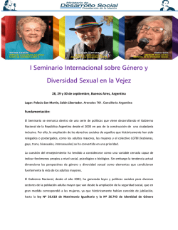 I Seminario Internacional sobre Género y Diversidad Sexual en la