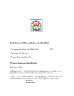 Escudero - ISEF Nº 2 " Prof. Federico Williams Dickens"