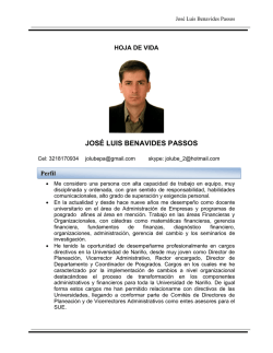 JOSÉ LUIS BENAVIDES PASSOS - Universidad de Nariño
